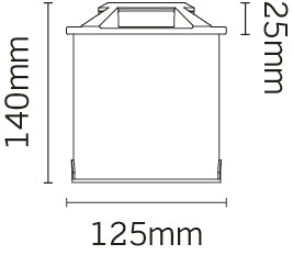 JCC Lighting JC17028 9W Inground Quad-directional light 70° beam angle IP67 c/w 900mm cable