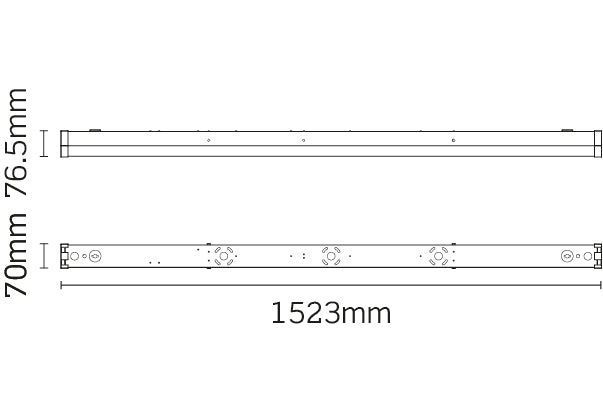 JCC Lighting JC71743EM Skypack QR LED Batten 5ft Single IP20 4000K 39W 4400Lm Emergency