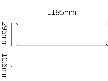 JCC Lighting JC080123 Skytile 1200x300mm 30W IP44 5700K 3000lm Tp(a) UGR <19 DSI