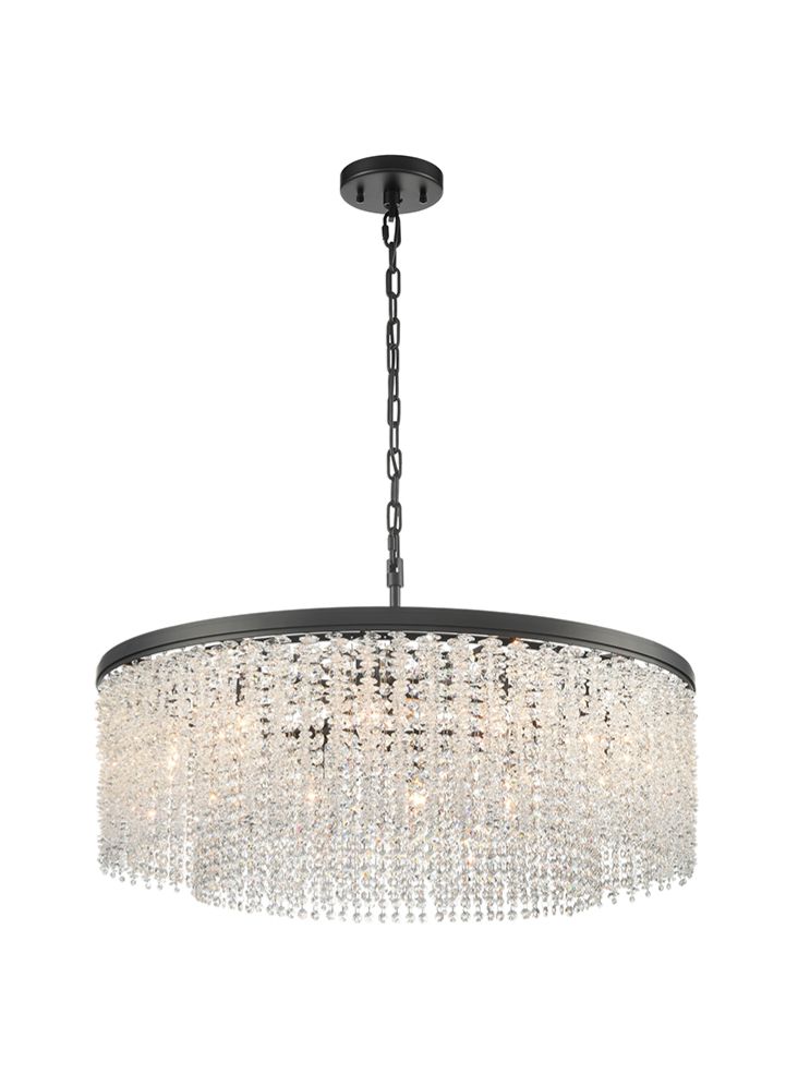 Franklite Coral 12lt Pendant in Matt Black Coral part no - FL2502-12