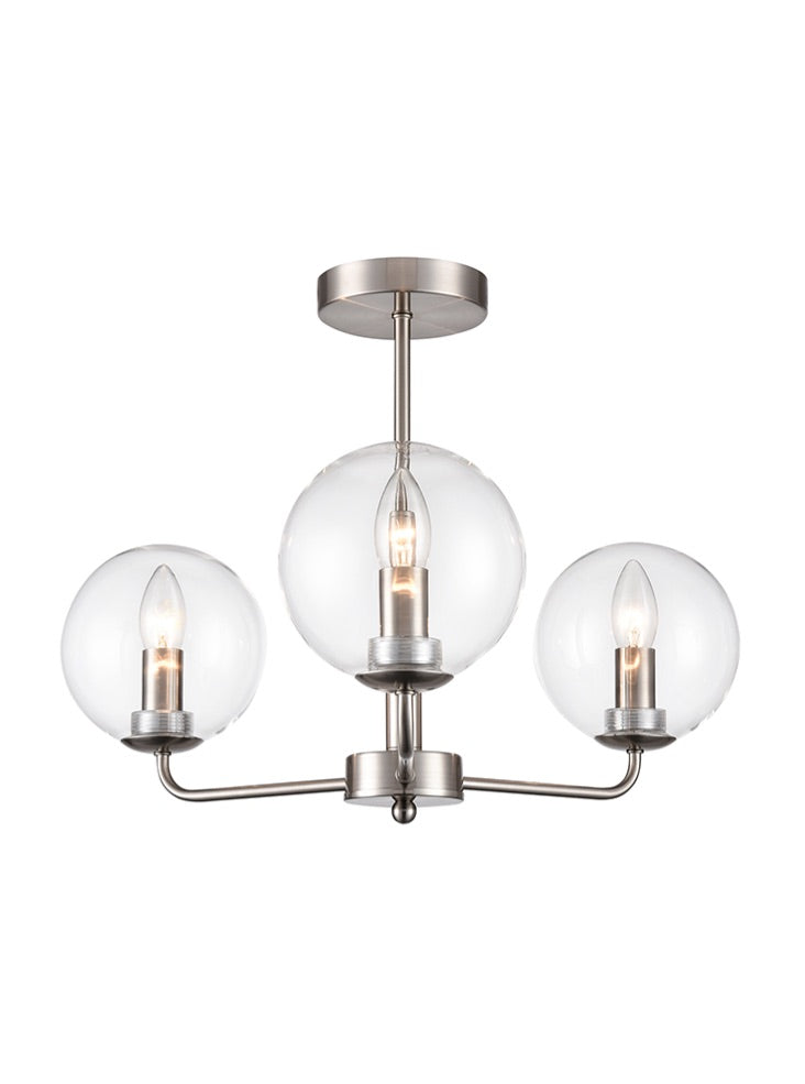 Franklite Court 3lt Fitting in Satin Nickel Court part no - FL2499-3