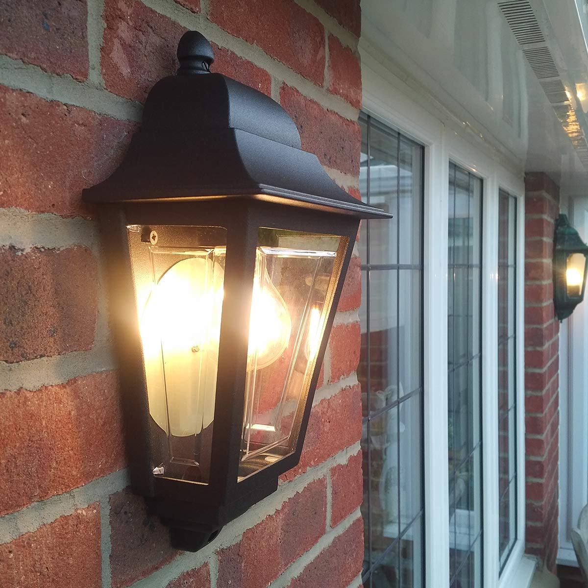 Elstead Lighting Deco Lane 1lt Half Wall Lantern DECO-LANE7-BLACK