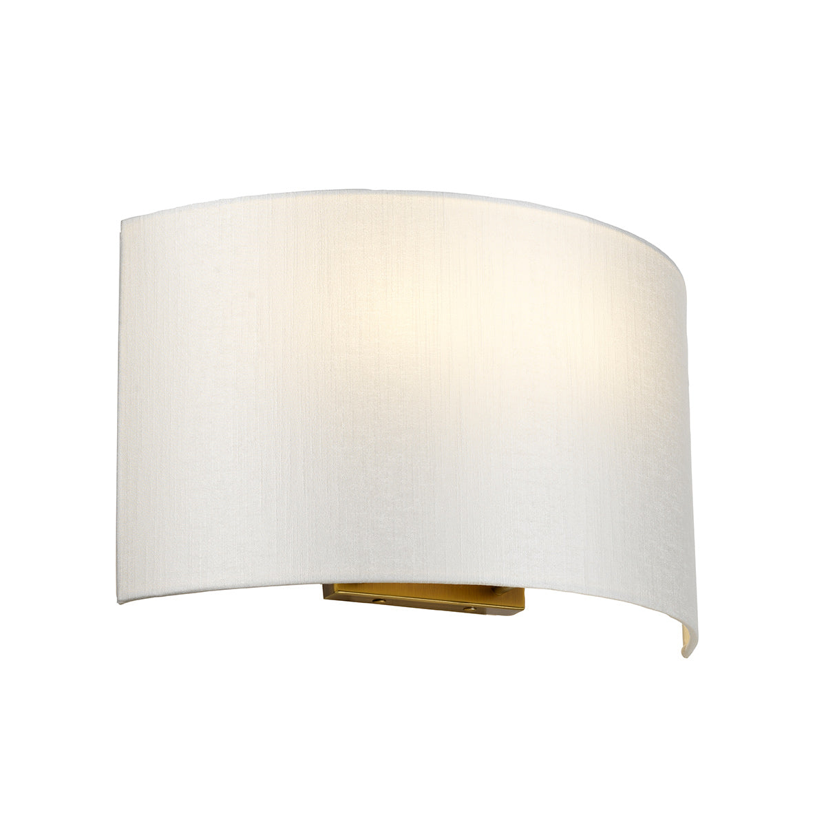 Designer's Lightbox Cooper Large Curved Wall Light with Aged Brass Back Plate DL-COOPER-L-IV-AB