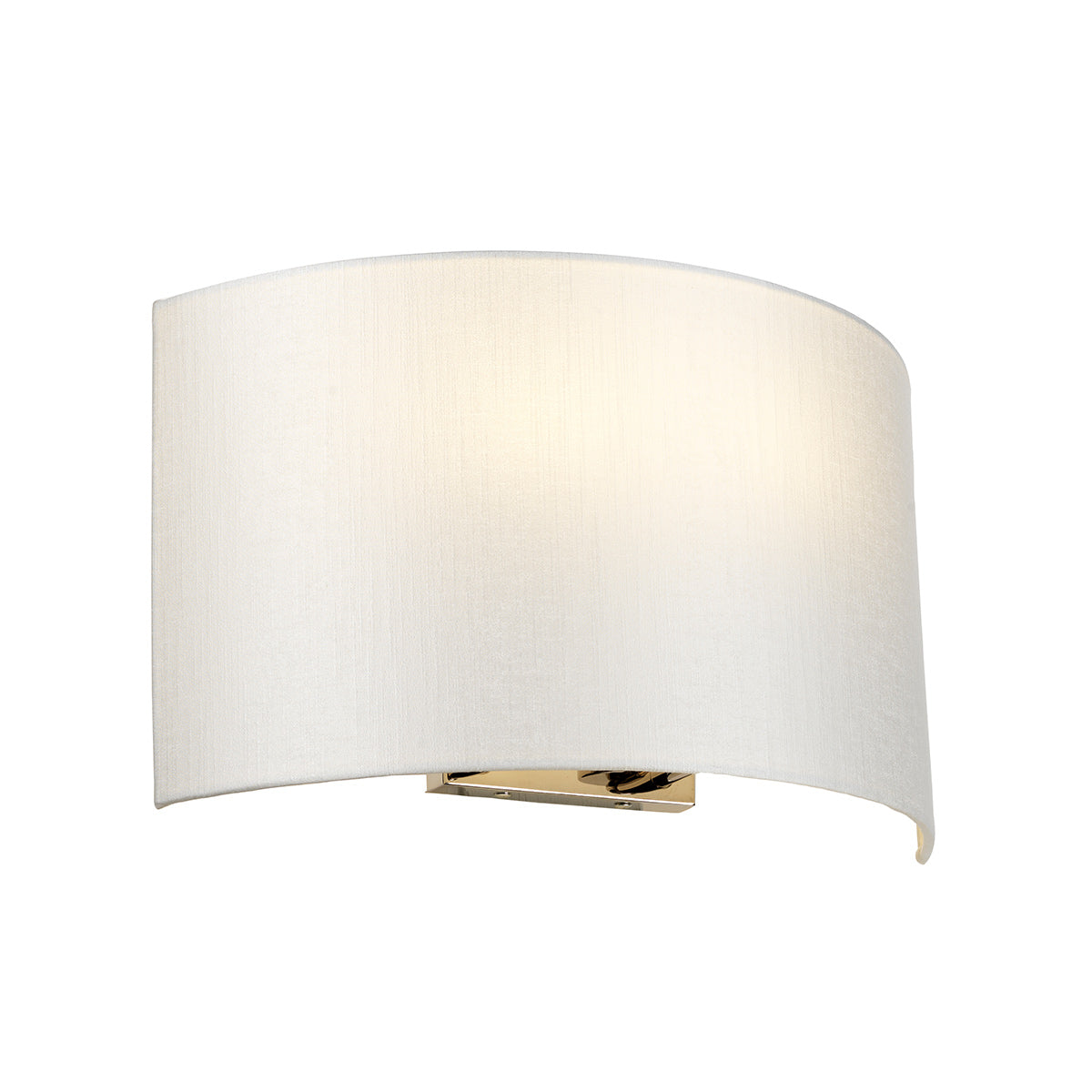 Designer's Lightbox Cooper Large Curved Wall Light with Polished Chrome Back Plate DL-COOPER-L-IV-PC