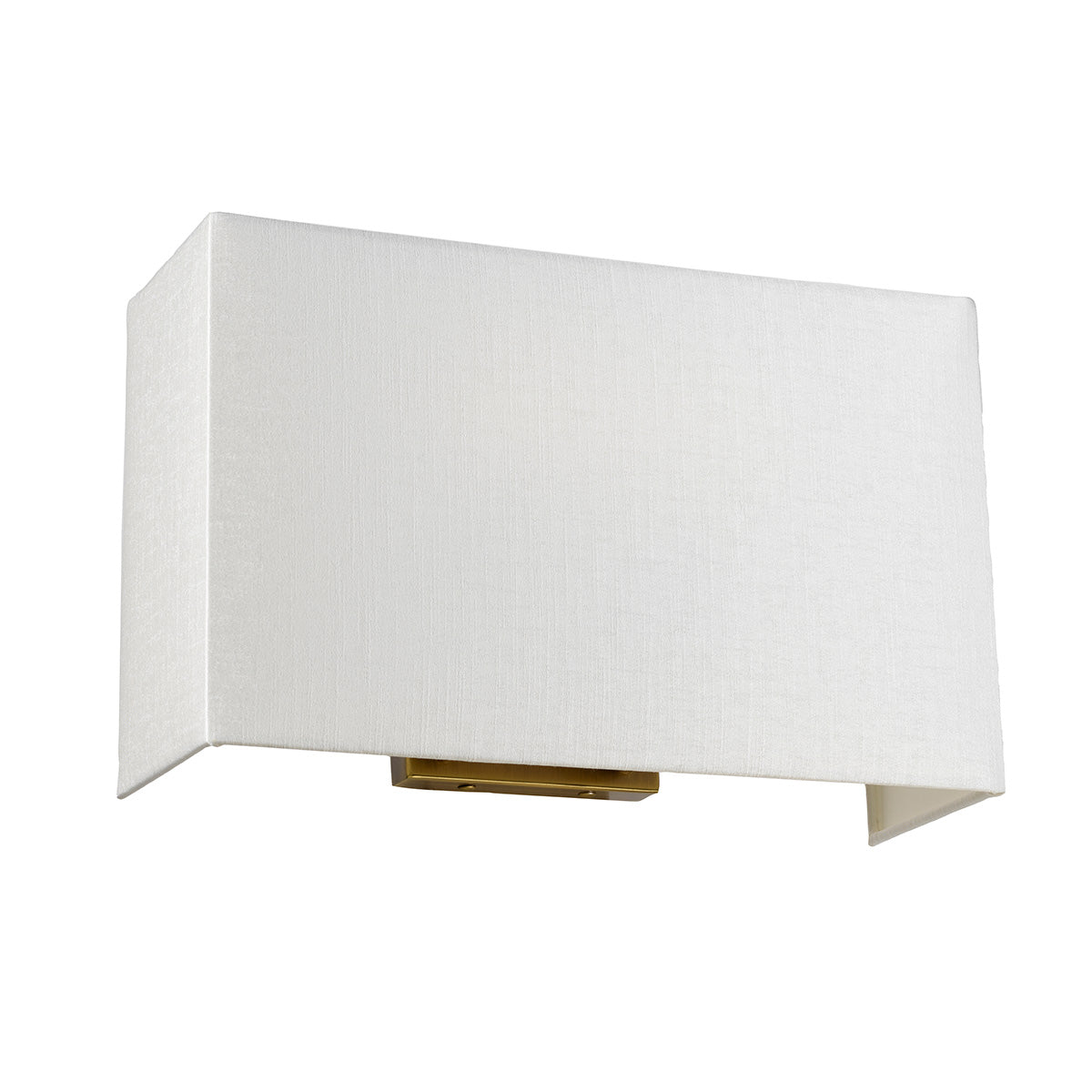 Designer's Lightbox Riley Large Rectangular Wall Light with Aged Brass Back Plate DL-RILEY-L-IV-AB