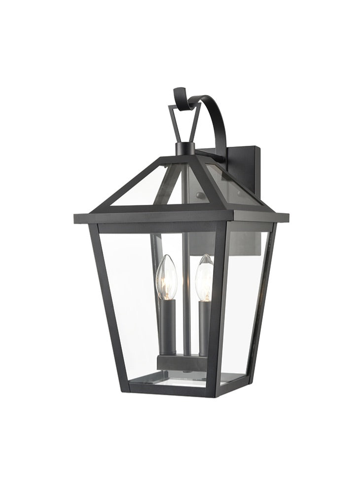 Franklite Dusk 2lt Exterior Wall Bracket in Matt Black Dusk part no - EXT6650