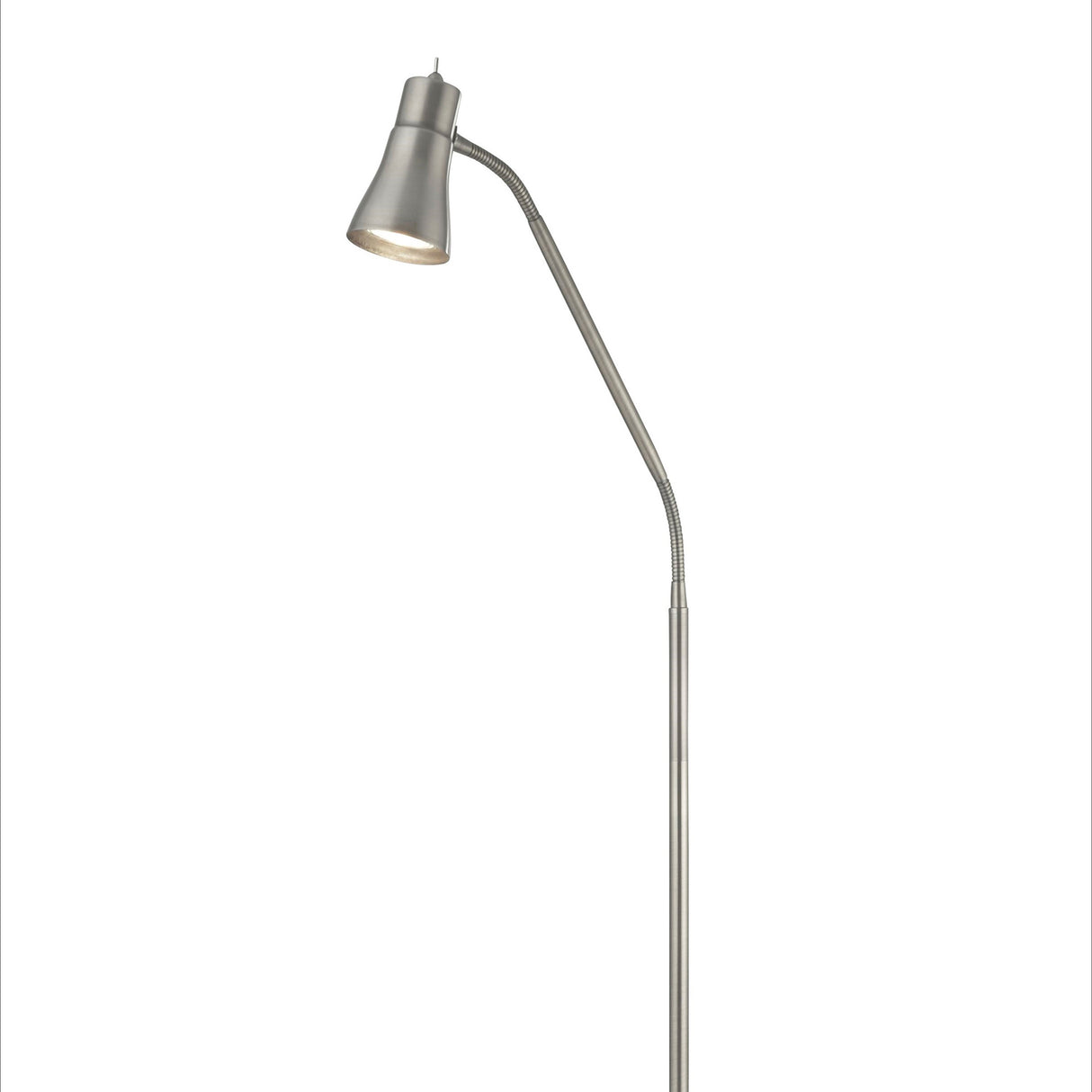 Searchlight Electric Jolly Floor Lamp - Satin Silver Metal 1007SS