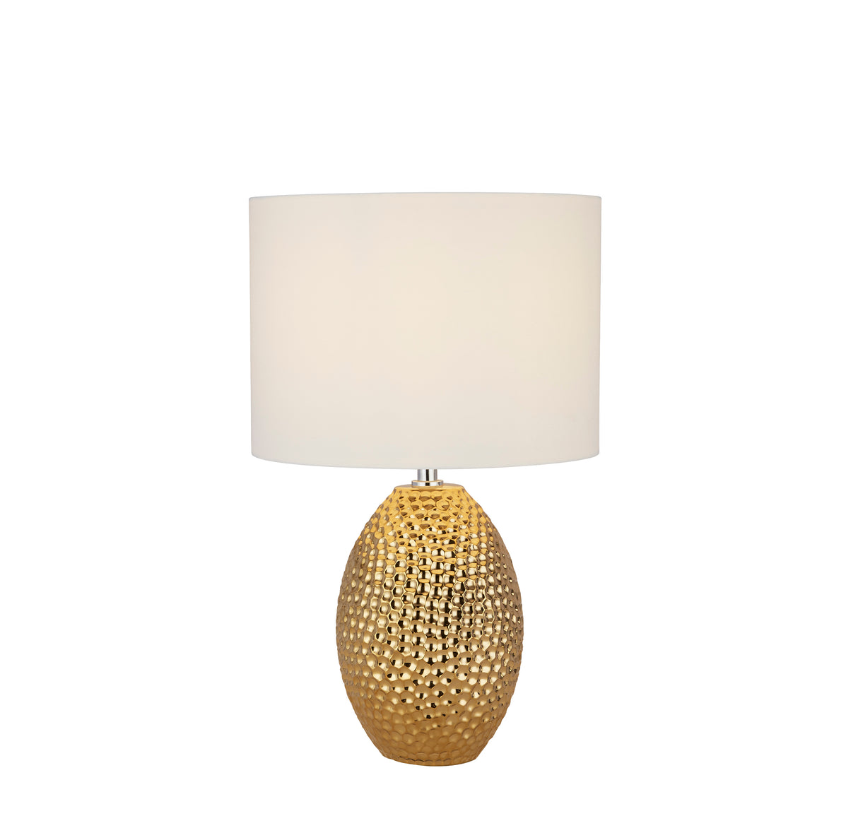 Nadine Table Lamp - Gold Ceramic & Cream Fabric Shade