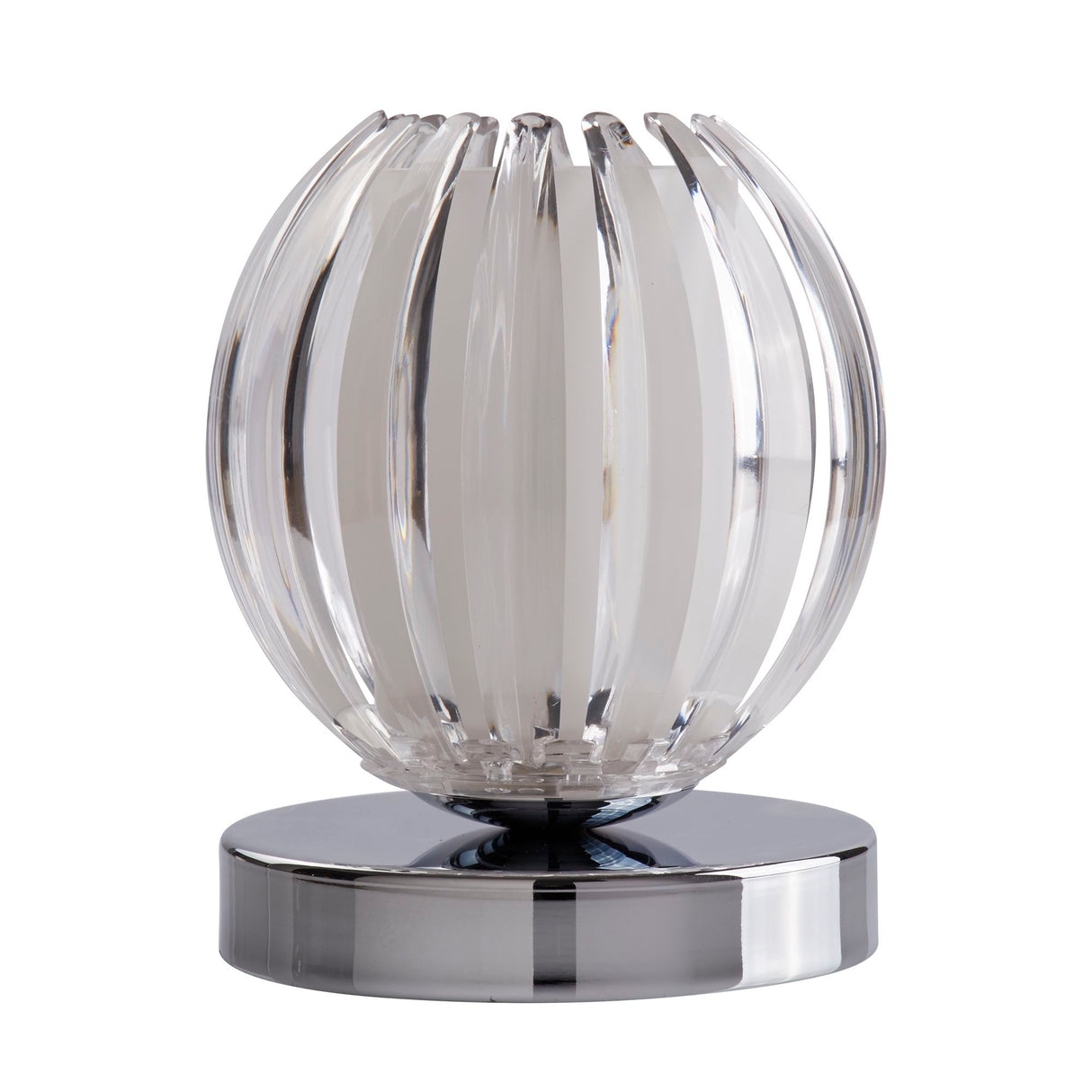 Searchlight Electric Claw Touch Table Lamp- Chrome Metal, Acrylic & Frosted Glass 1811CL