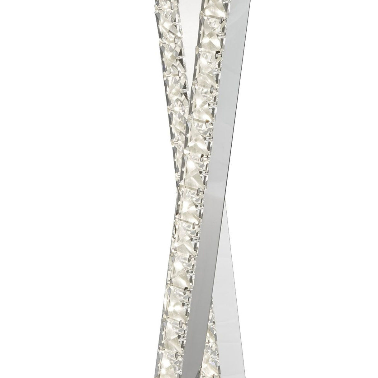 Searchlight Electric Clover 2Lt Table Lamp - Chrome Metal & Clear Crystal 2111CC