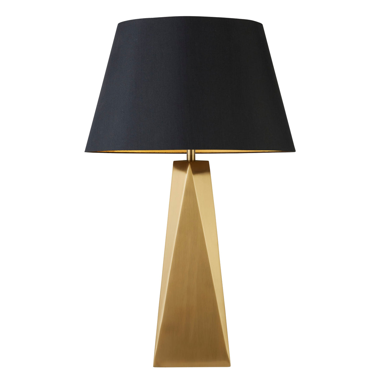Maldon Table Lamp - Gold Metal & Black Shade with Gold Inner