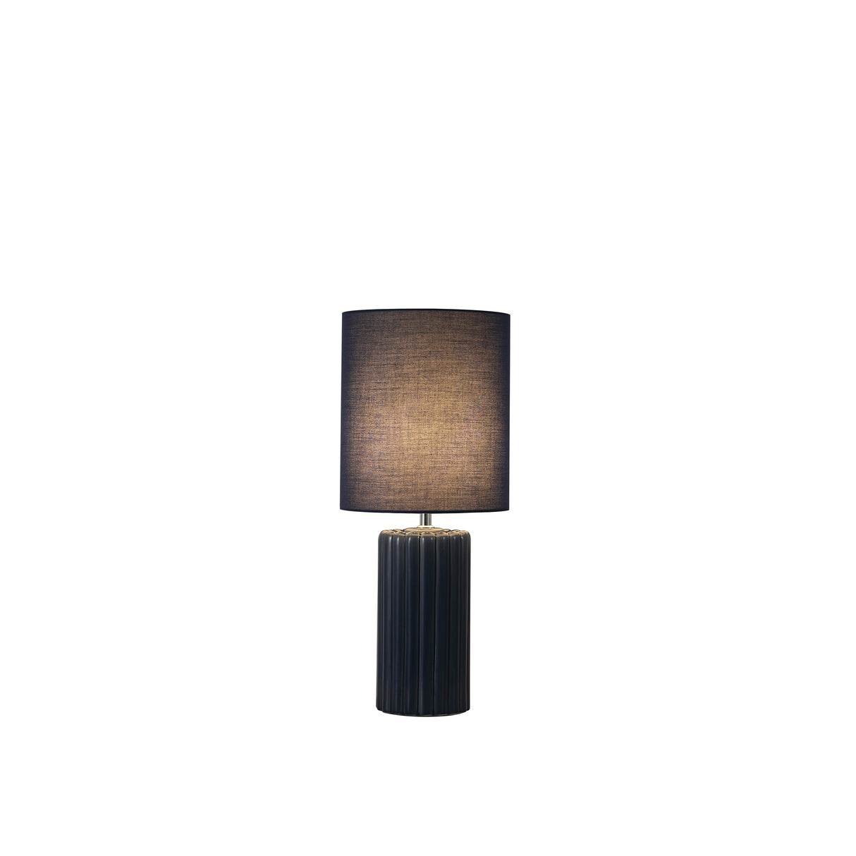 Groove 1Lt Table Lamp, Navy Blue with matching Shade