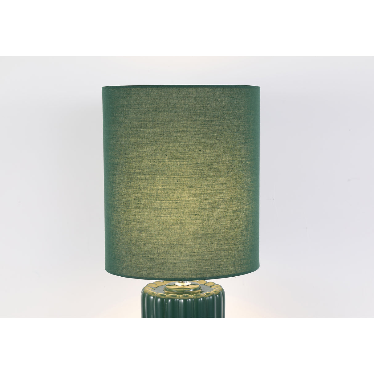 Searchlight Electric Groove 1Lt Table Lamp, Olive Green with matching Shade 22353GR