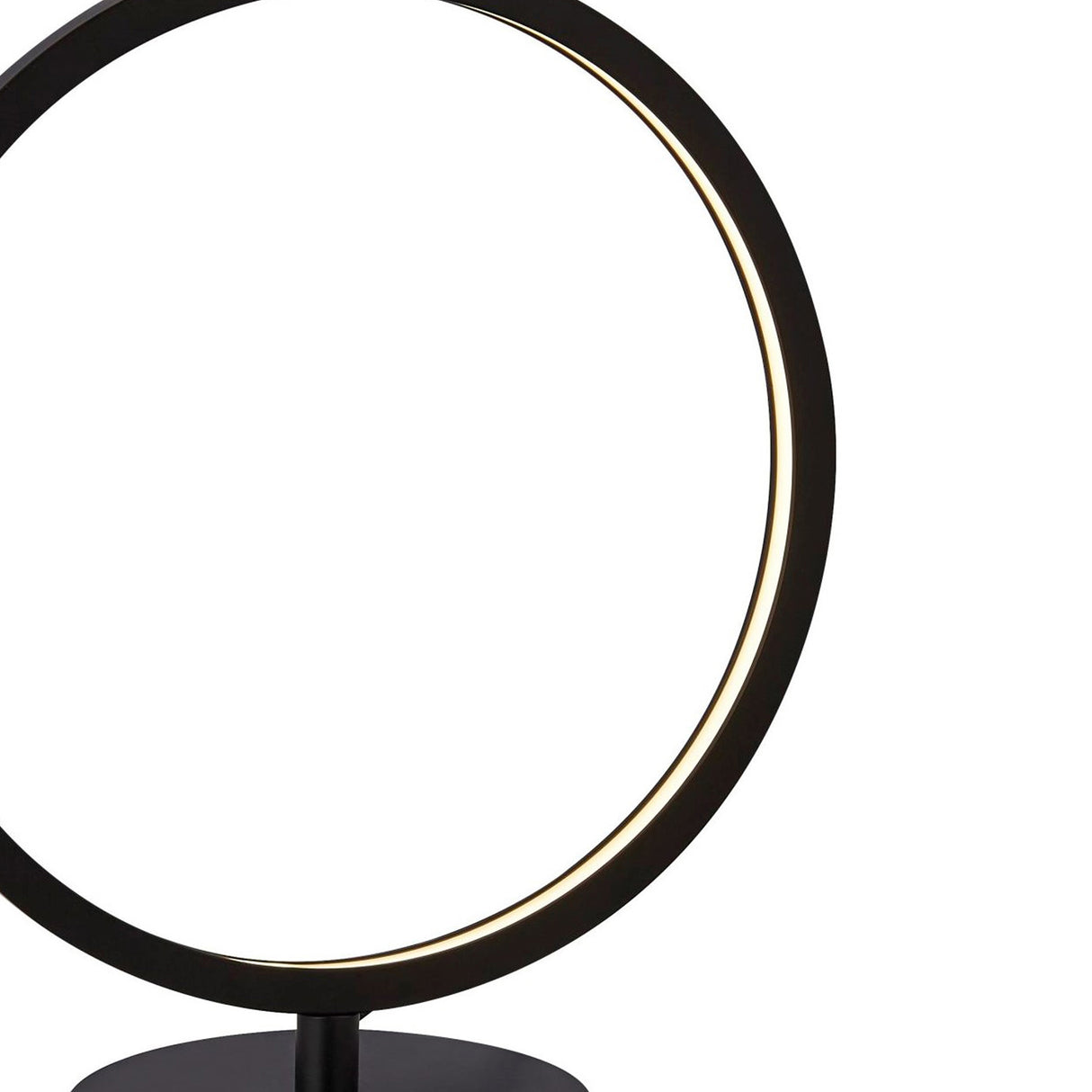 Searchlight Electric Cirque Ring Table Lamp - Black Metal & Opal Silicon 25771-1BK