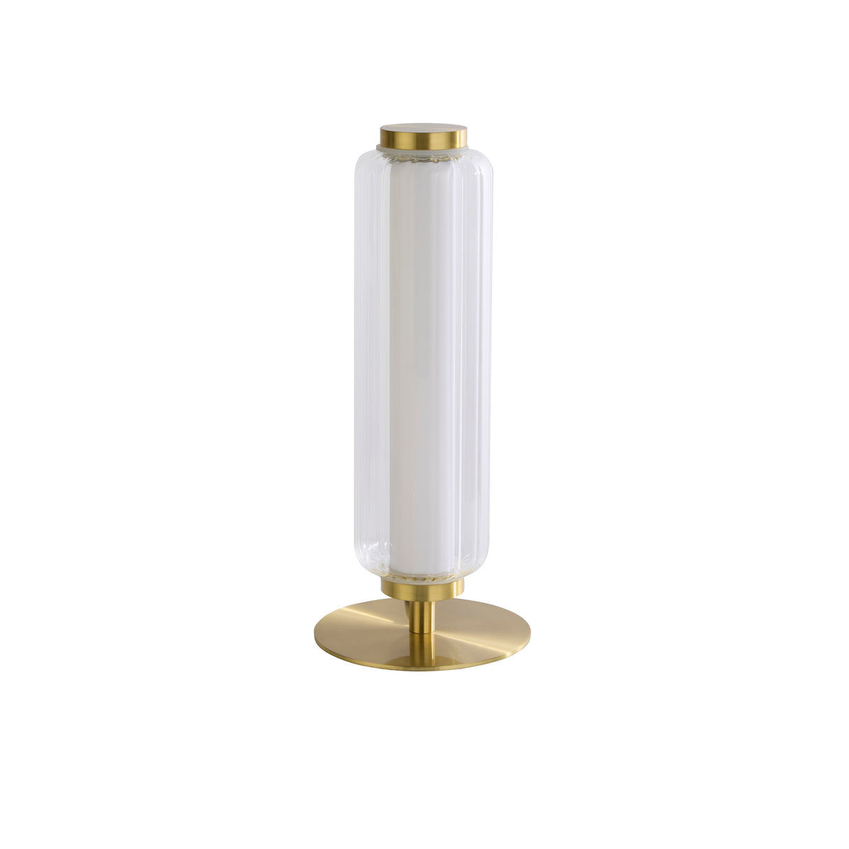 Searchlight Electric Mod LED Table Lamp, Satin Brass Metal, Opal Acrylic & Clear 26251SB