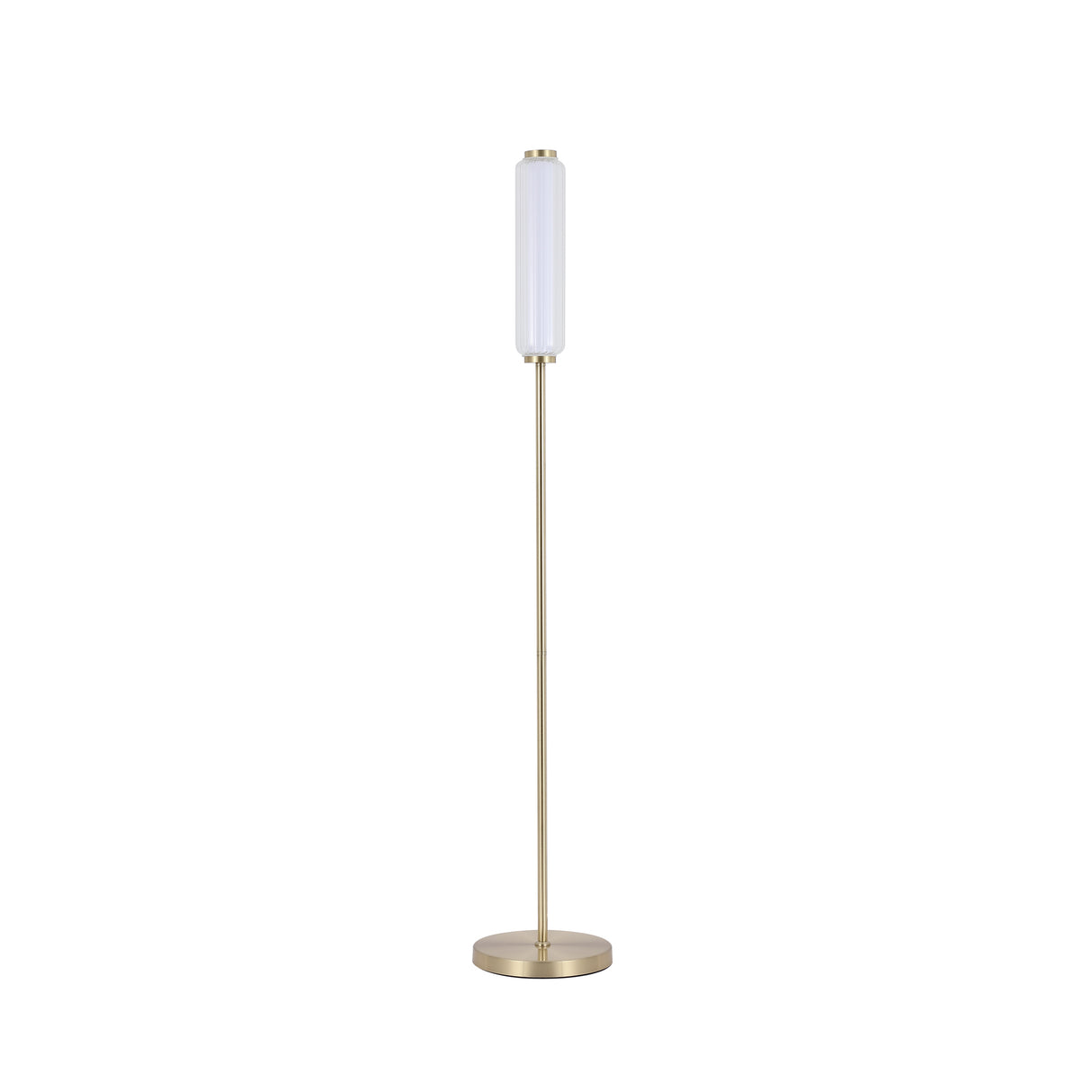 Searchlight Electric Mod LED Floor Lamp, Satin Brass Metal, Opal Acrylic & Clear 26252SB