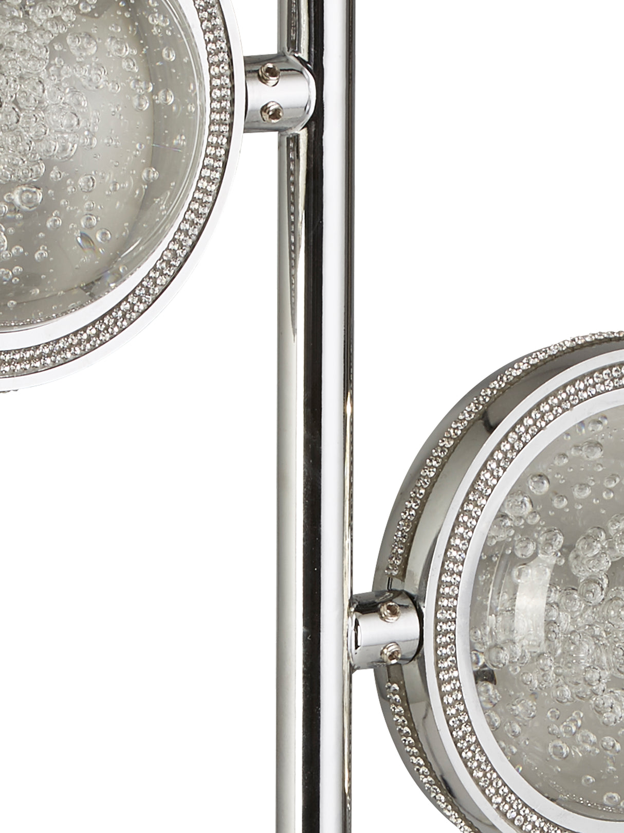 Searchlight Electric Quartz 2Lt Table Lamp - Chrome & Bubble Glass 28701-2CC