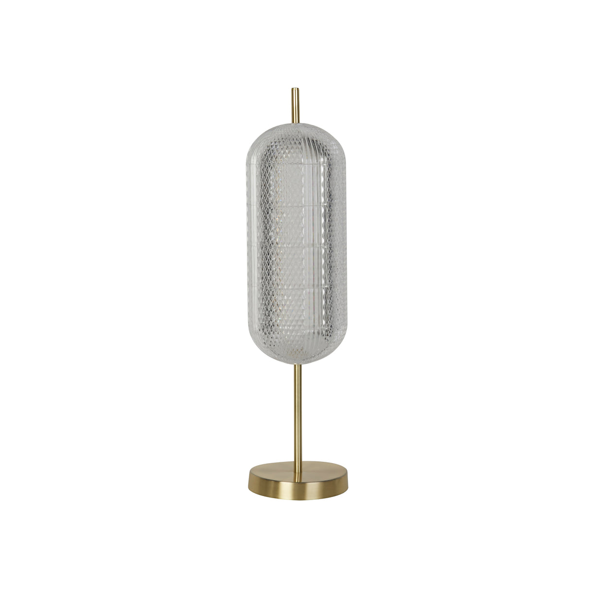 Searchlight Electric Capsule LED Table Lamp, Satin Brass Metal and Acrylic Shade 28805SB