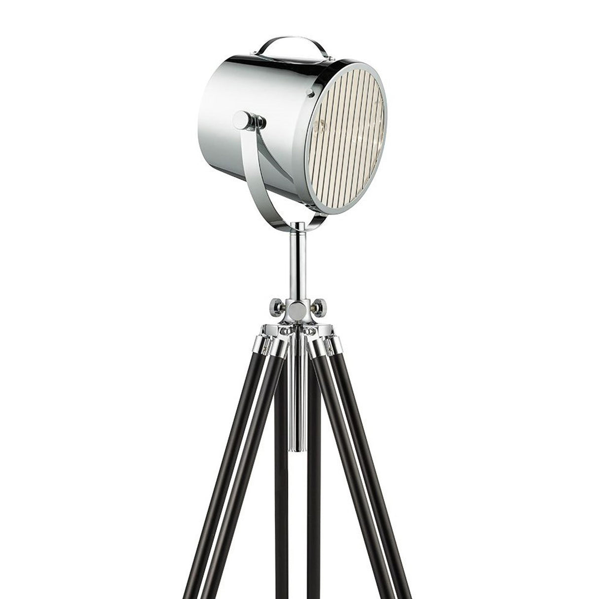 Searchlight Electric Studio Adjustable Floor Lamp Black & Chrome Shade 3013