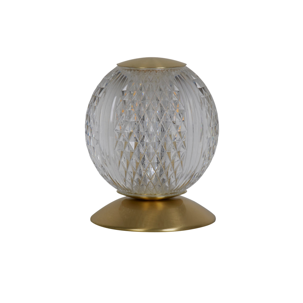 Searchlight Electric Allure Table Lamp, Satin Brass Metal & Clear Acrylic 51482SB
