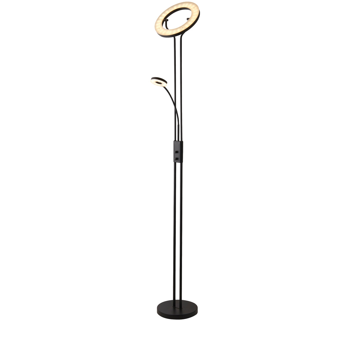 Mother & Child Floor Lamp - Matt Black Metal