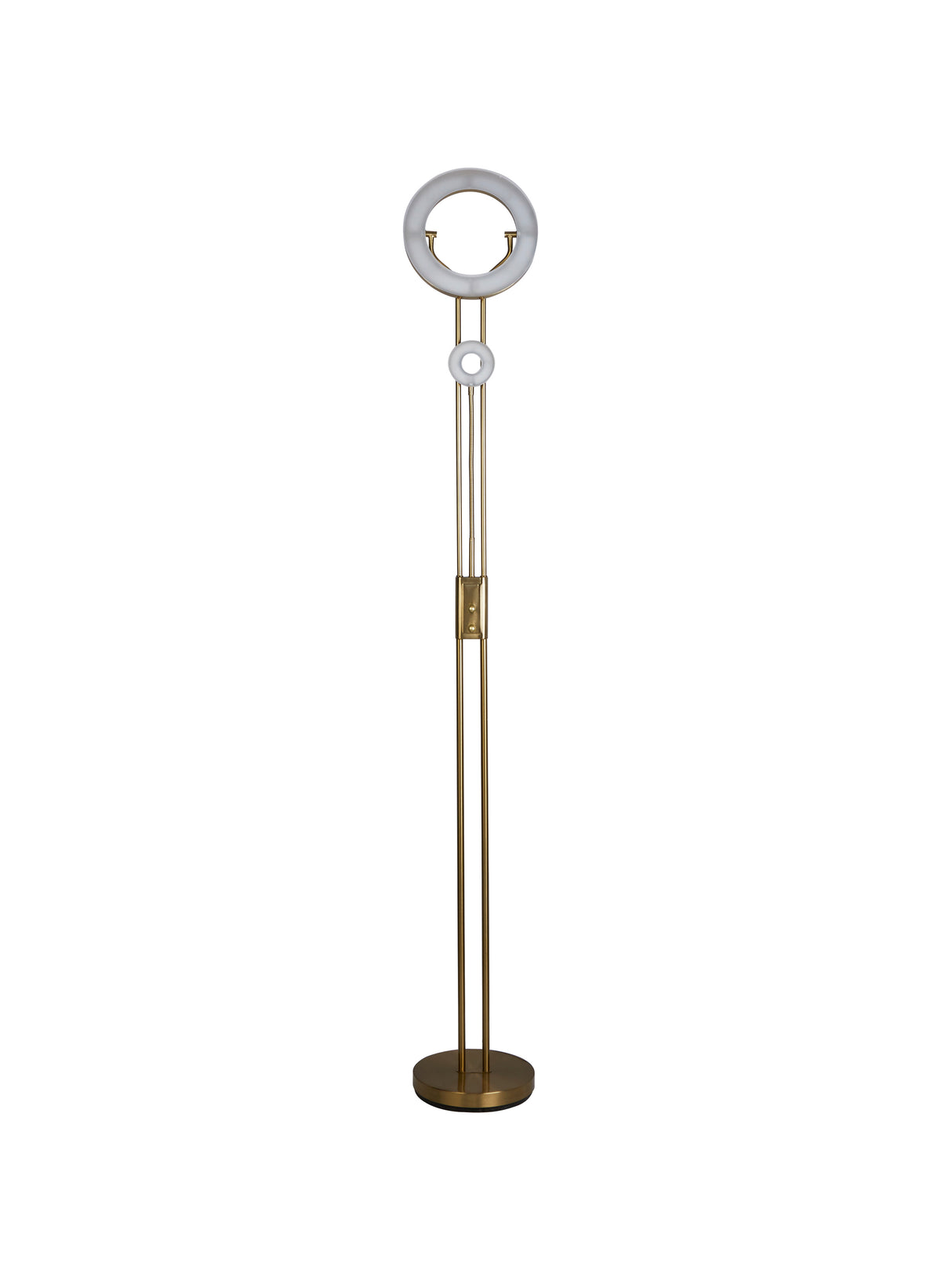 Searchlight Electric Mother & Child Floor Lamp - Satin Brass Metal 55601SB
