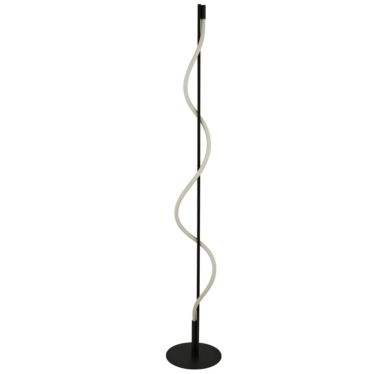 Searchlight Electric Serpent Table Lamp - Black Metal & Opal Tube 57212BK