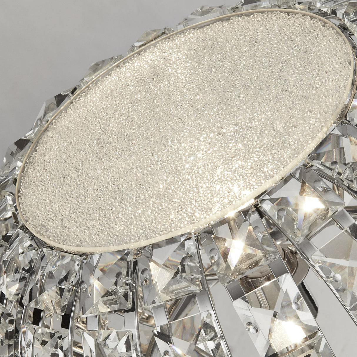 Searchlight Electric Marylin Table Lamp - Chrome, Crystal Glass & Sand Diffuser 5817CC