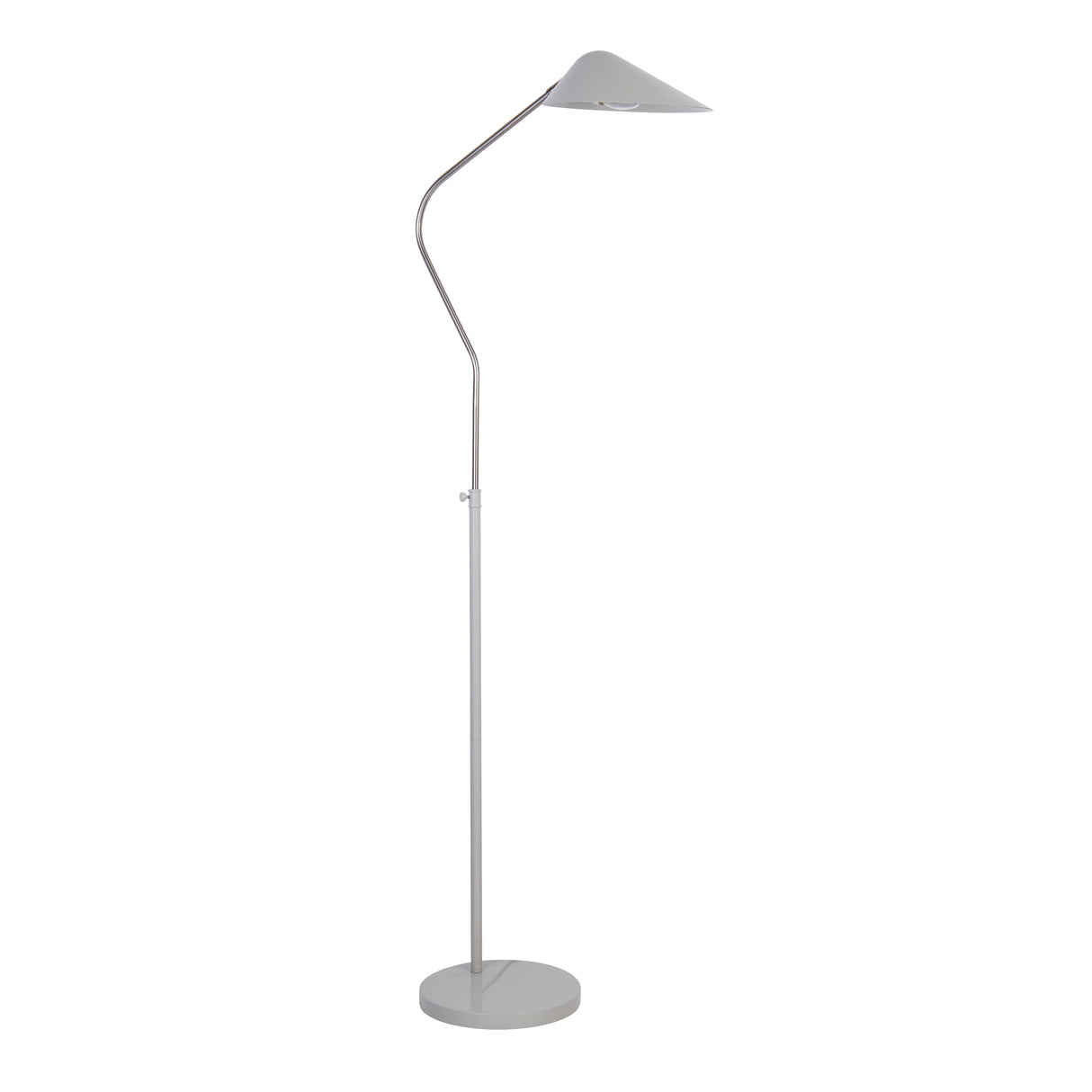 Searchlight Electric Swan Floor Lamp - Chrome & White Metal 60420WH