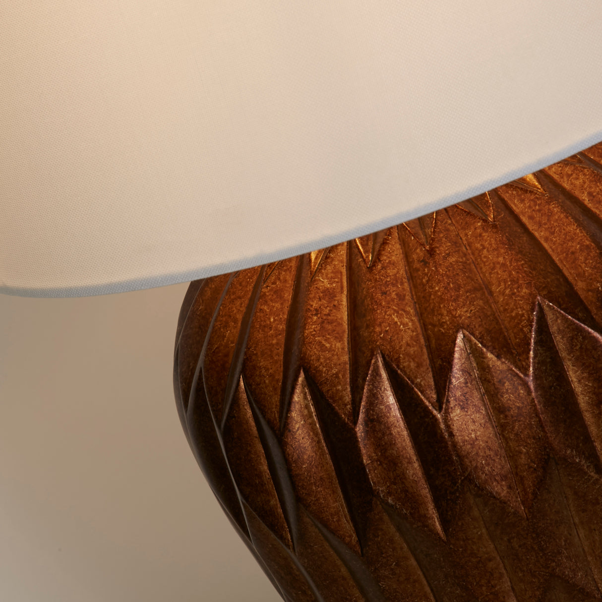 Searchlight Electric Rosetta 1Lt Table Lamp, Bronze Resin and White Linen Shade 61420BZ