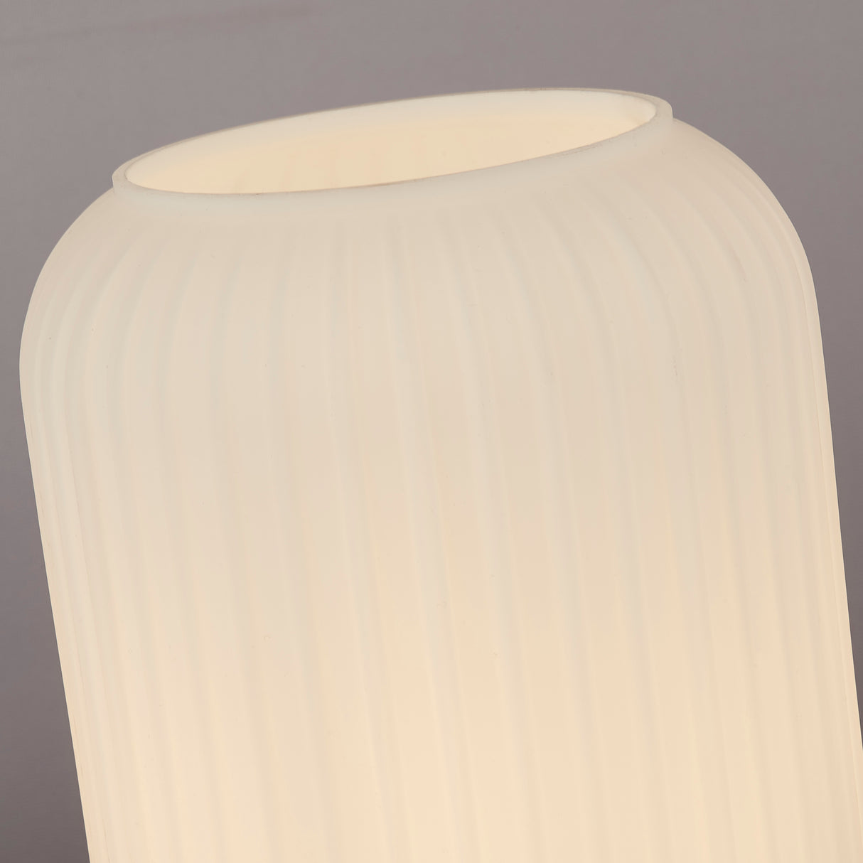 Searchlight Electric Pearl Table Lamp - White Frosted Glass & Satin Brass Metal 61972SB