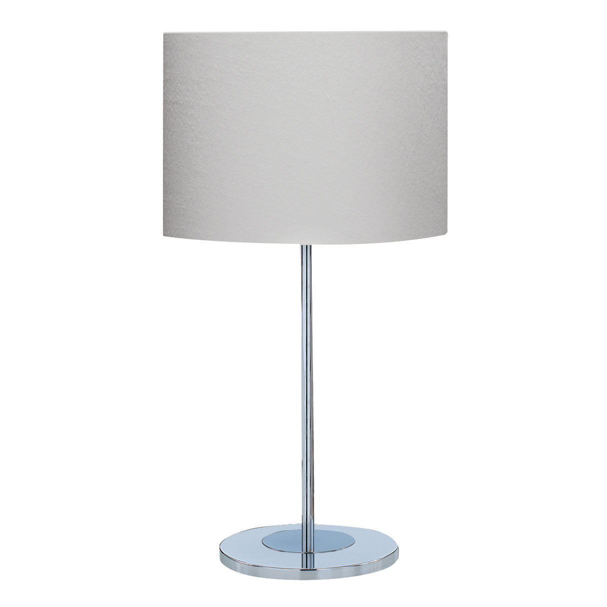 Searchlight Electric Carter Table Lamp - Chrome Base & Fabric Shade 6550CC-1