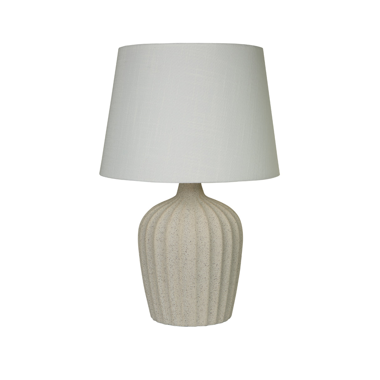 Searchlight Electric Padstow Table Lamp - Ceramic with Fabric Shade 66037CR