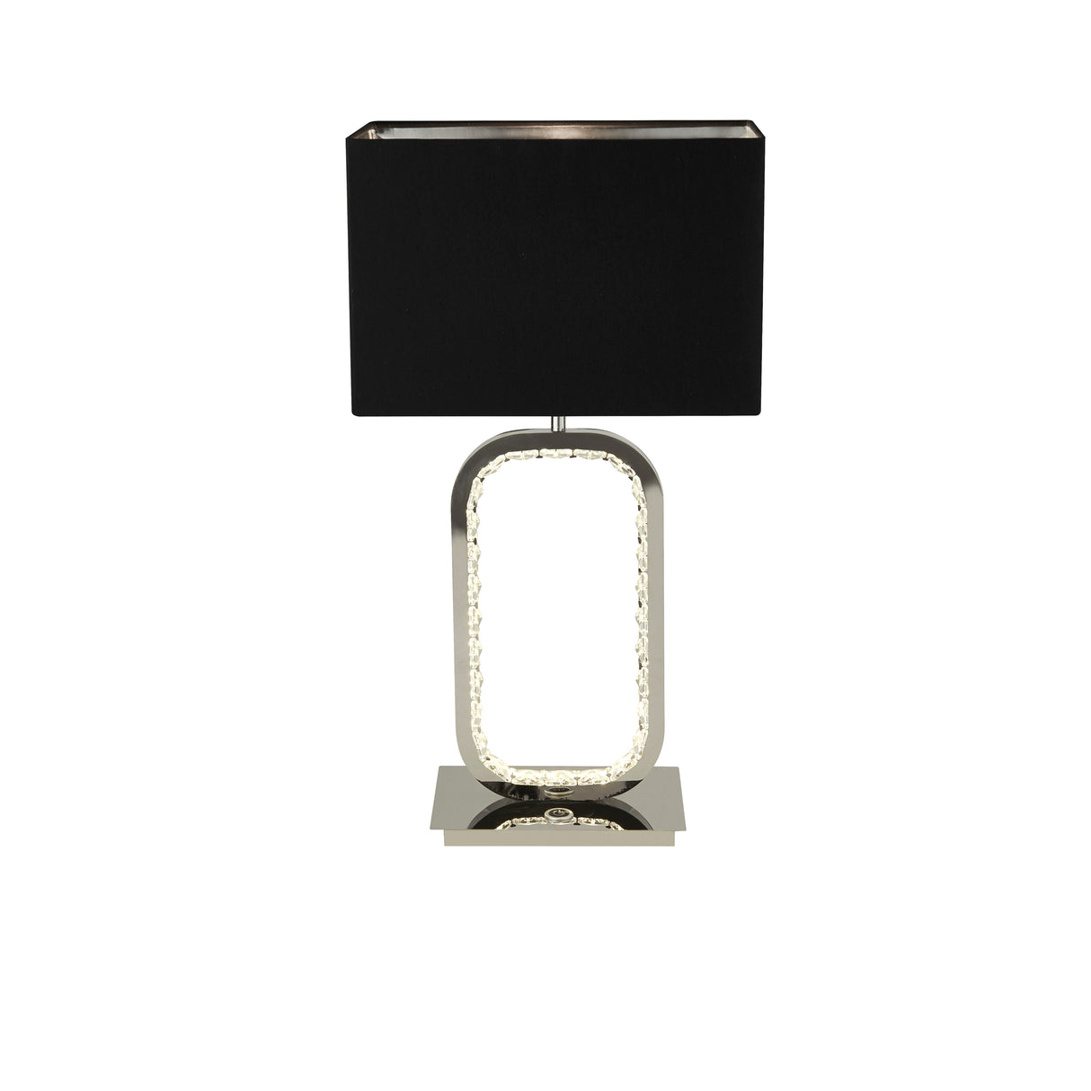 Aura Table Lamp LED Base - Chrome with Crystal Glass