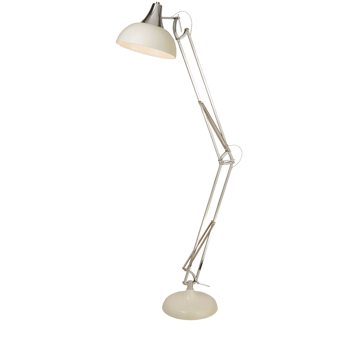 Goliath Task Lamp - Chrome & Cream Metal