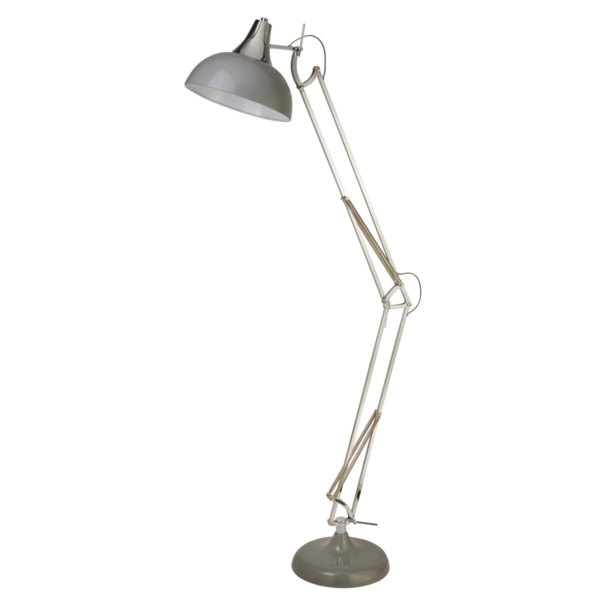 Searchlight Electric Goliath Task Lamp - Chrome & Grey Metal 8082GY