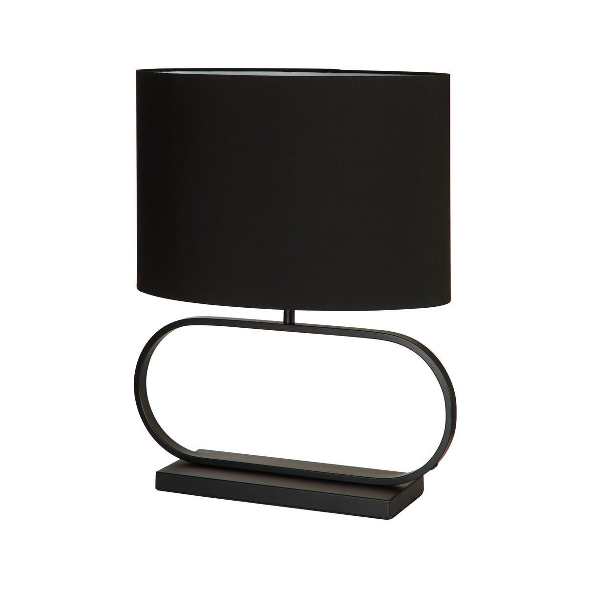 Searchlight Electric Sleek Table Lamp - Black Metal with Black shade 92101BK