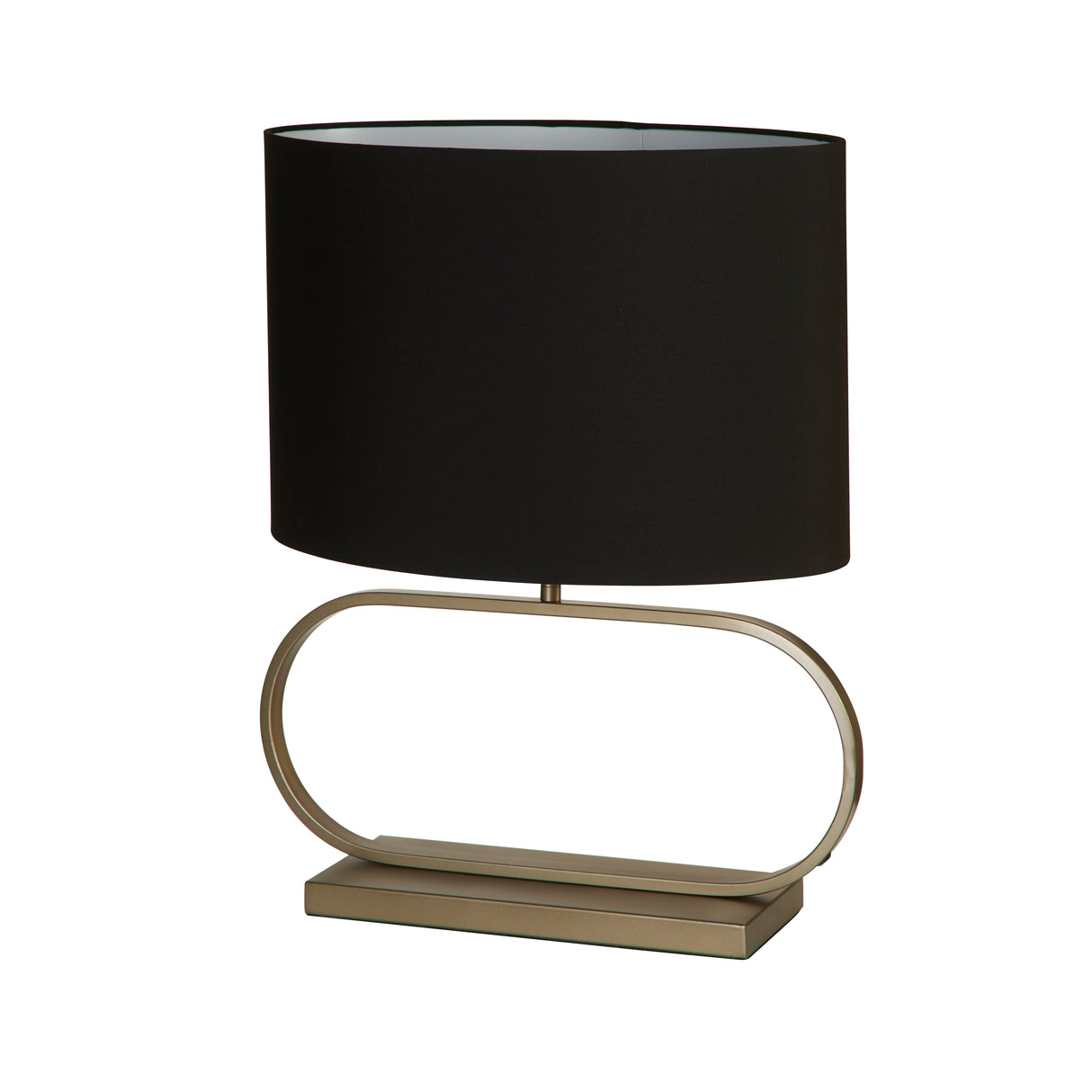 Searchlight Electric Sleek Table Lamp - Bronze Metal with Black shade 92102BK