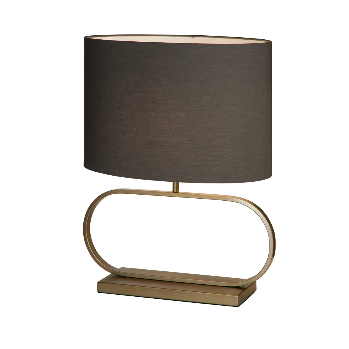 Sleek Table Lamp - Bronze Metal with Grey shade
