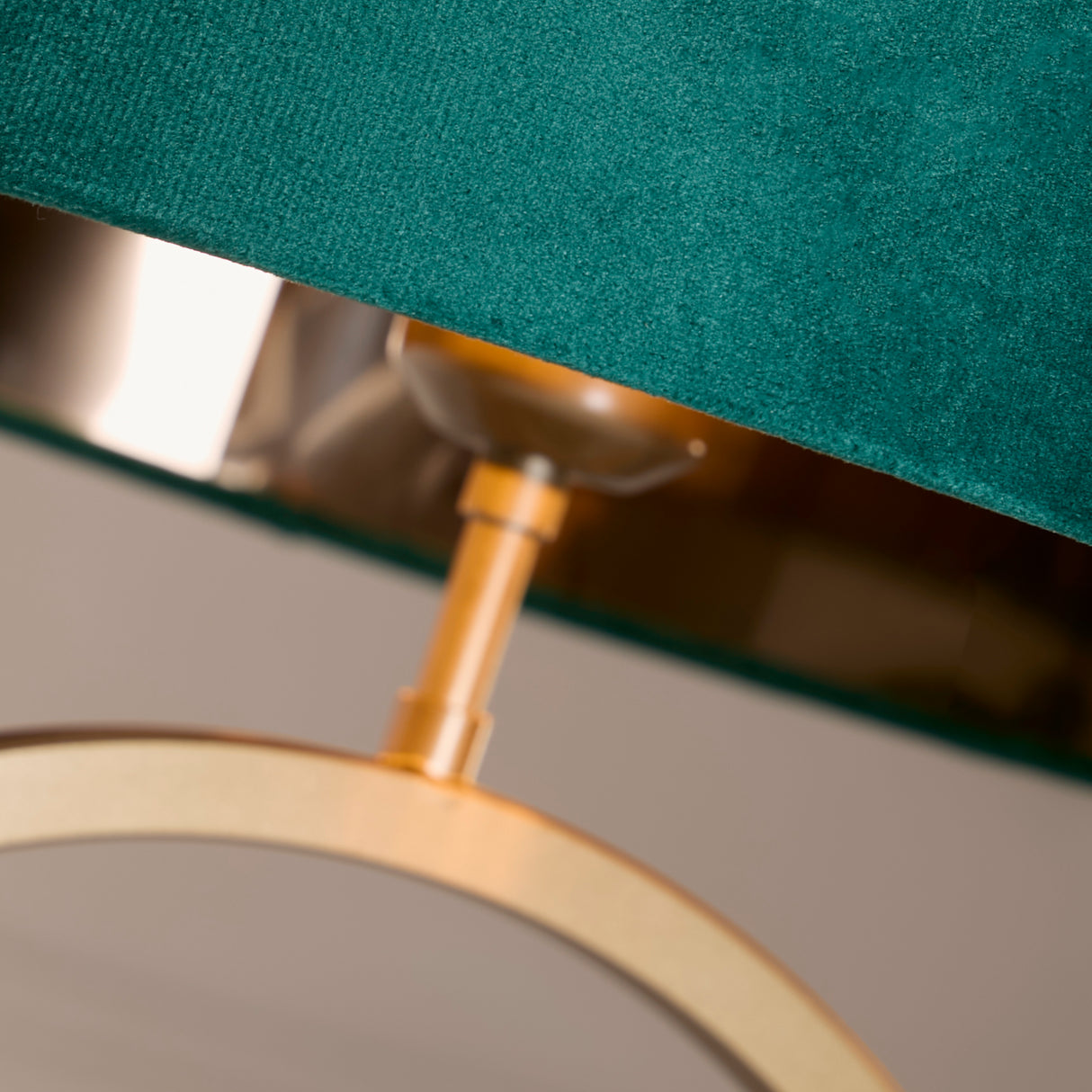 Searchlight Electric Elegant Table Lamp - Bronze Metal With Emerald Shade 93102EM