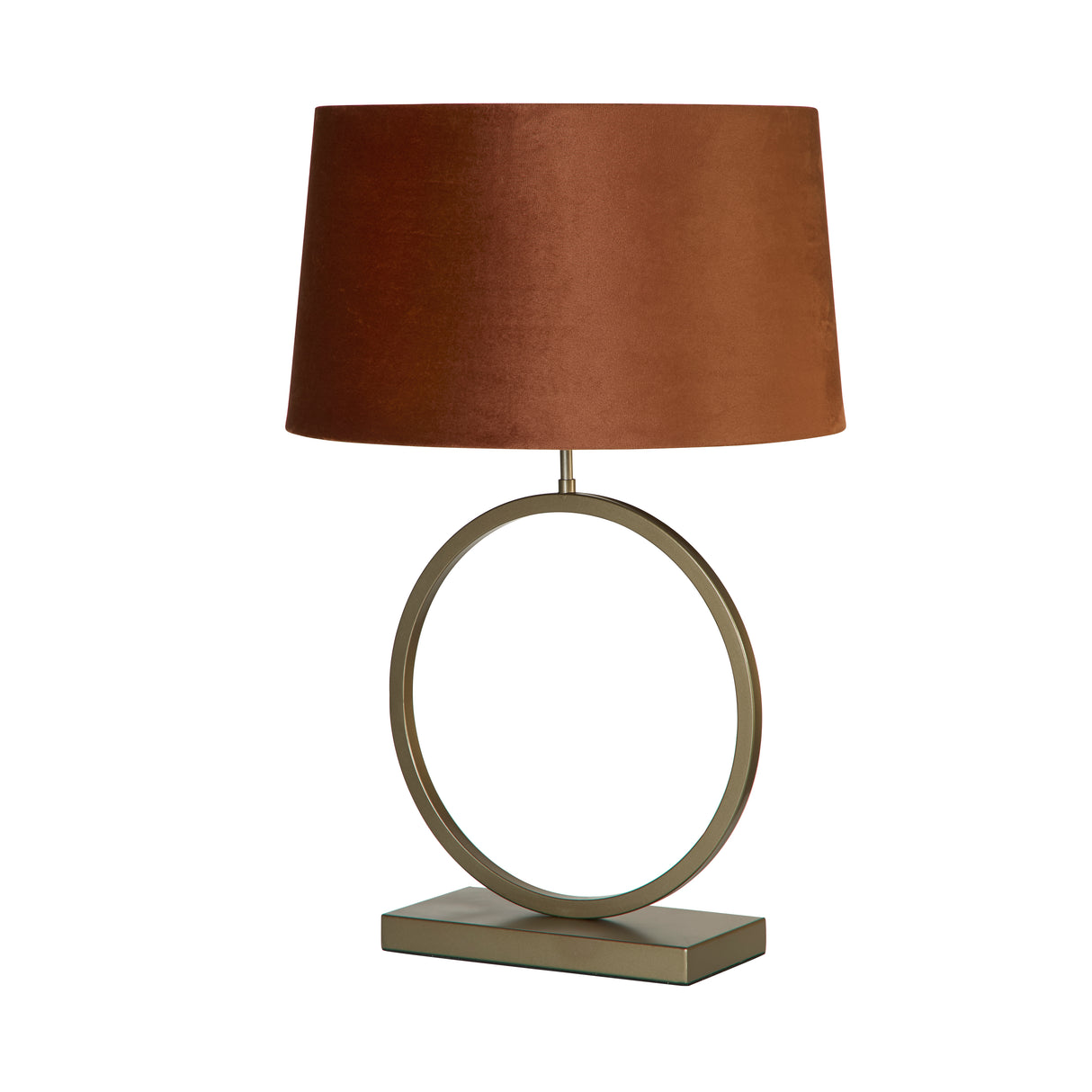 Searchlight Electric Elegant Table Lamp - Bronze Metal With Burnt Orange Shade 93102OR