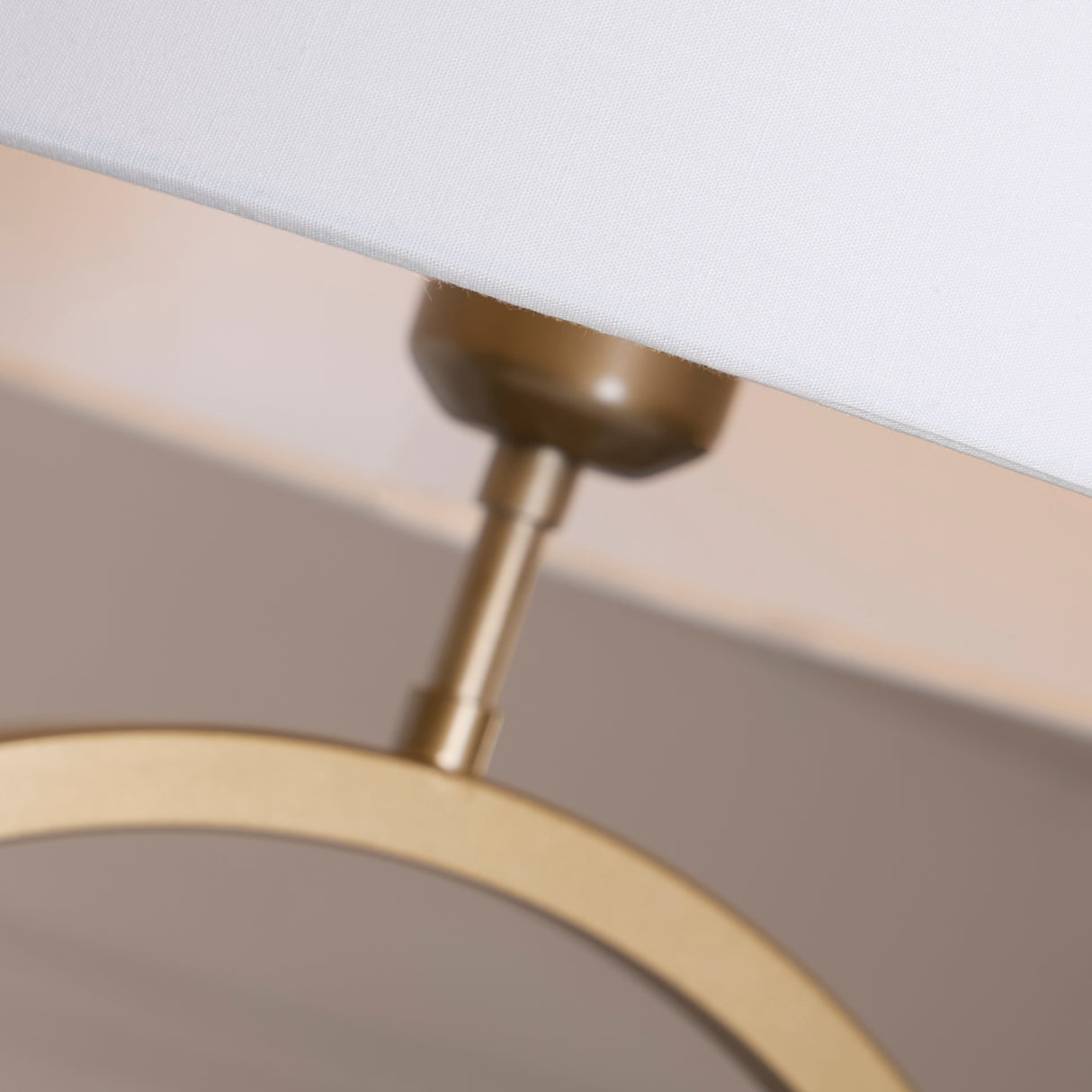 Searchlight Electric Elegant Table Lamp - Bronze Metal With White Shade 93102WH