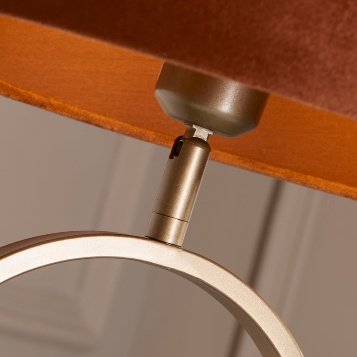 Searchlight Electric Modish Table Lamp - Bronze Metal with Burnt Orange Shade 94102OR