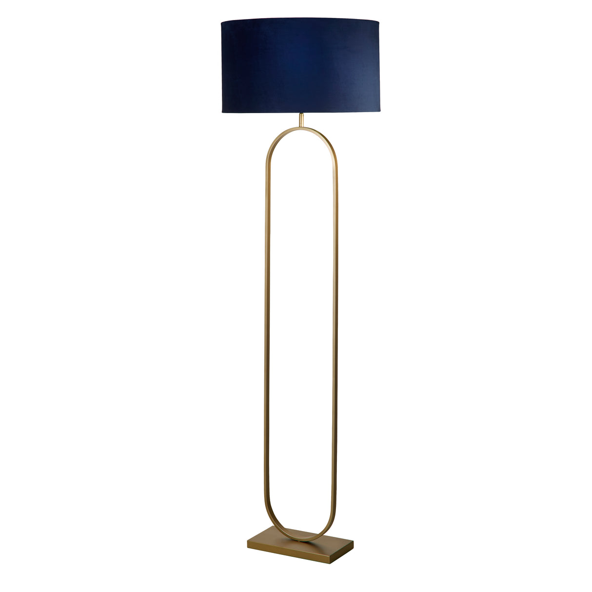 Searchlight Electric Modish Floor Lamp Bronze Metal with Navy Shade 95102AZ
