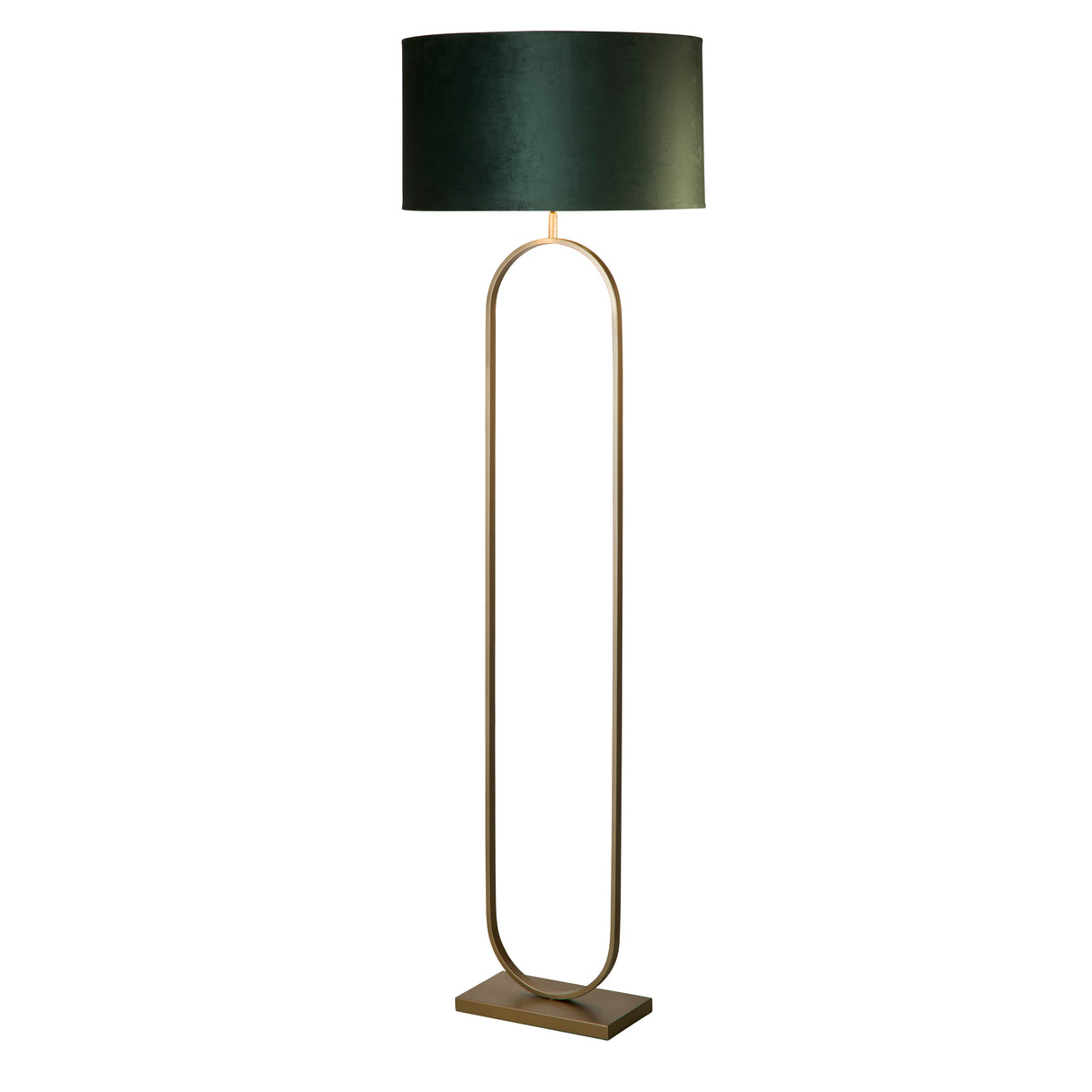 Modish Floor Lamp Bronze Metal with Green Shade