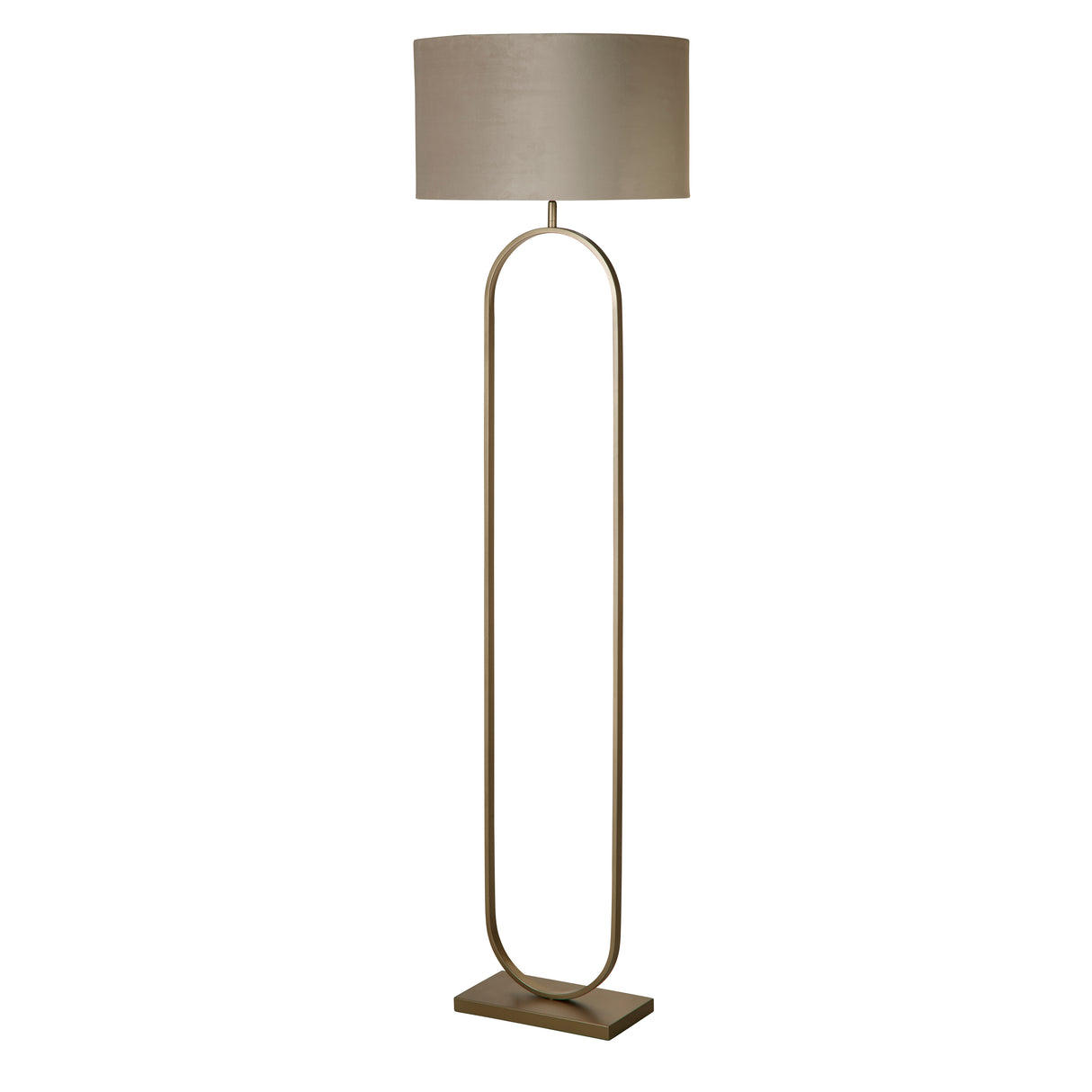 Searchlight Electric Modish Floor Lamp Bronze Metal with Taupe Shade 95102TA