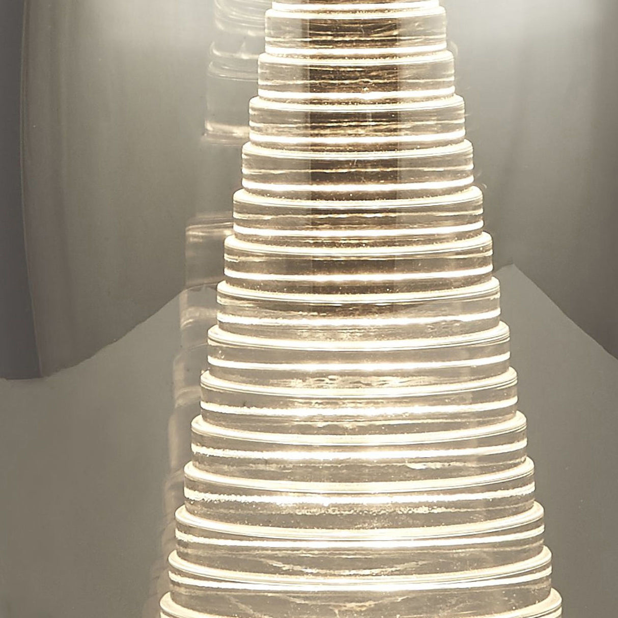 Searchlight Electric Cyclone Table Lamp - Chrome Metal & Smoked Glass 97293-1SM