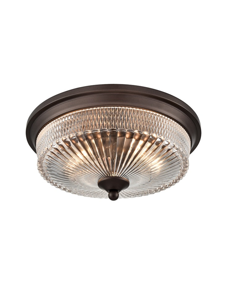 Franklite Emerson Dark Brown Flush Ceiling Fitting Emerson part no - CF5819