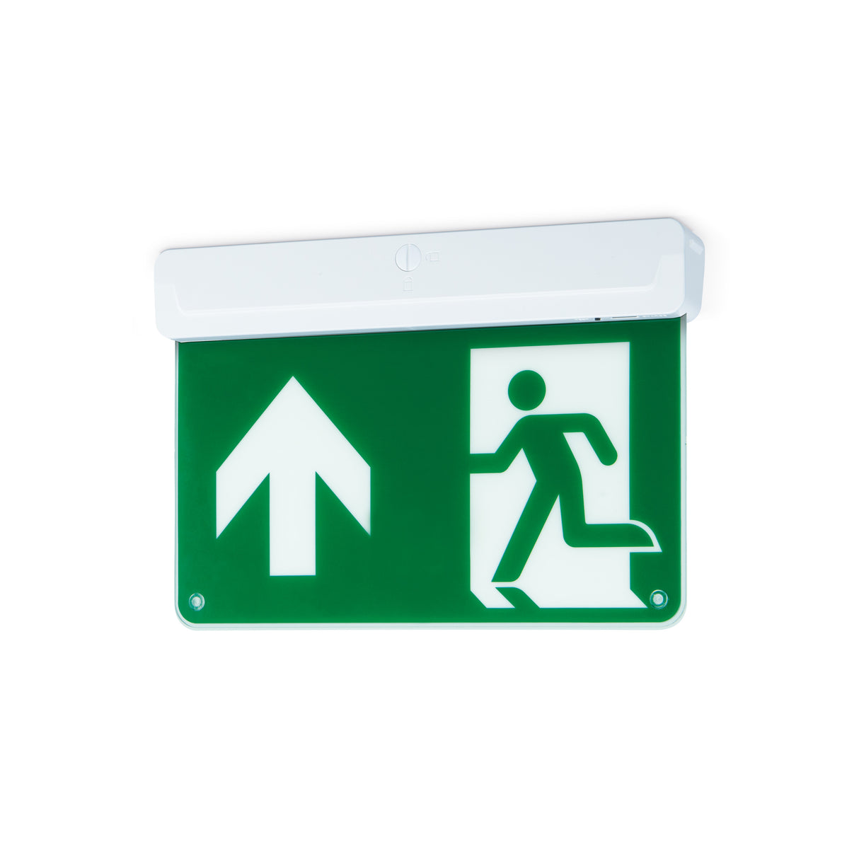 JCC JCEM110020WH EscapeLUX™ Emergency Exit blade 2 in 1 Wall & Ceiling 0.7W 6000k IP20 White Self Test with legends