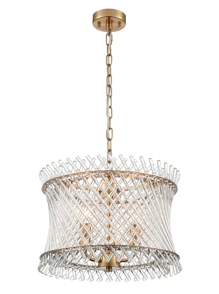 Franklite Ethereal 3lt Pendant in Aged Brass Ethereal part no - FL2511-3